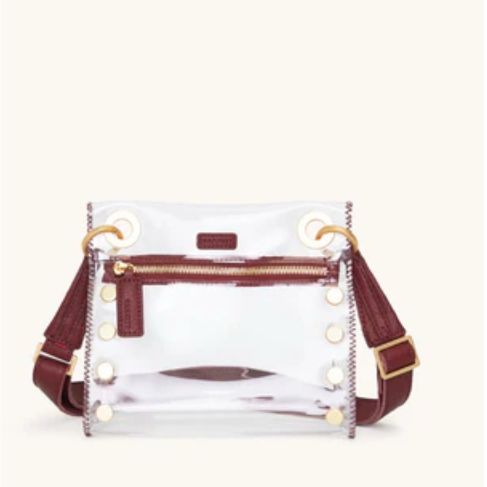 Hammitt Tony Small Crossbody Bag with Burgundy Accents
